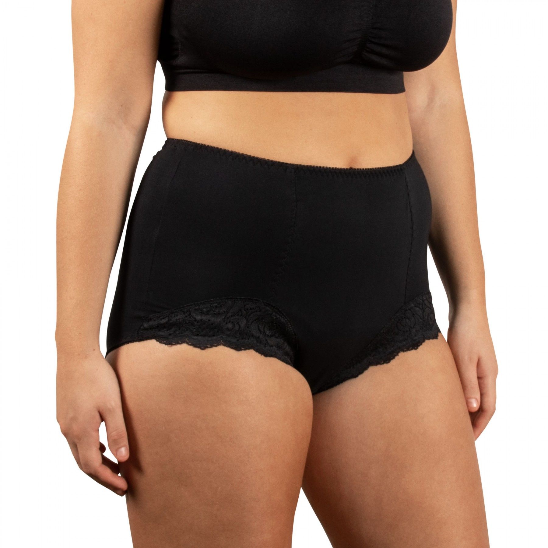 Conni women’s Chantilly reusable underwear in black